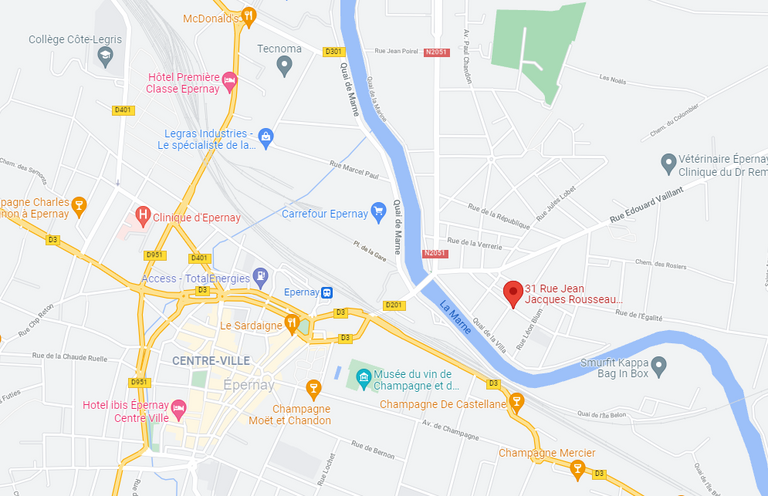 Cliquez sur l'image pour accéder à Google Maps Plan d'accès